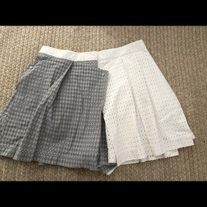 Tibi skort blue and white